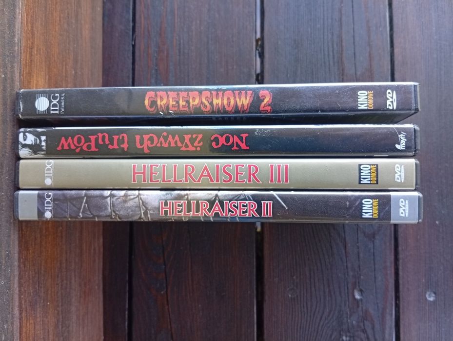 Hellraiser 2 i 3, Noc żywych trupów, Creepshow 2 DVD zestaw