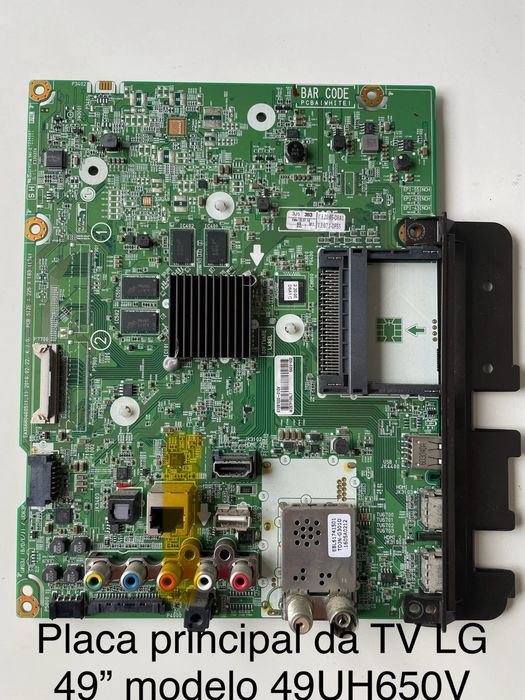 LG TV 49” modelo 49UH650V placa principal. a funcionar muito bem