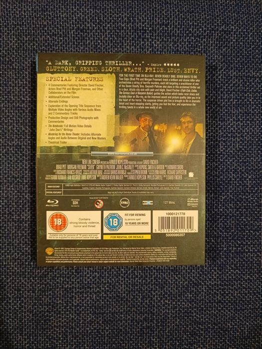 Blu Ray do filme "Seven - Sete Pecados Mortais" (portes grátis)