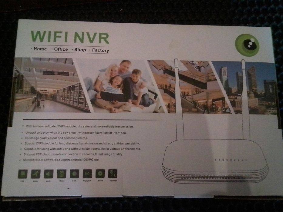 Відеореєстратор Wi-Fi на 8 IP-камер ICSee/XMEye, NVR, HDMI,