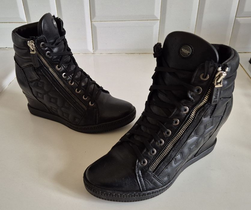 BALDININI roz. 38 skóra naturalna pikowane made in italy Premium