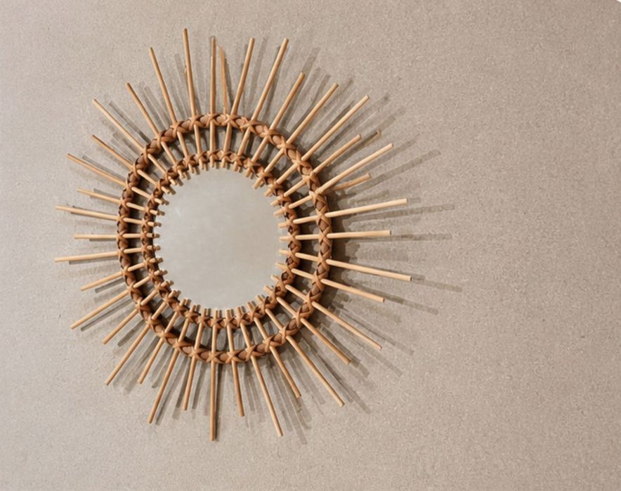 Espelhos estilo boho chic, conjunto de 2