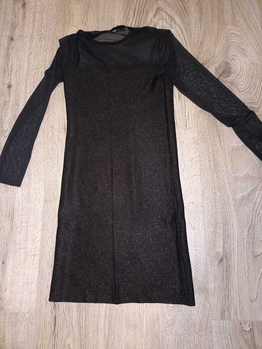 Sukienka wizytowa jak nowa brokatowa siatka