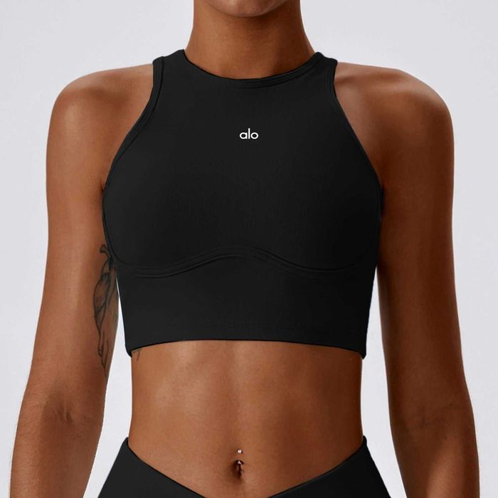 Топ спортивний Alo Yoga Fitness Top Black 833341-BK