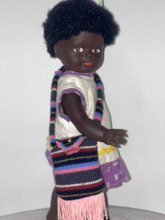 Вінтажна лялька темнокожа ГДР 50-60 р.22 см