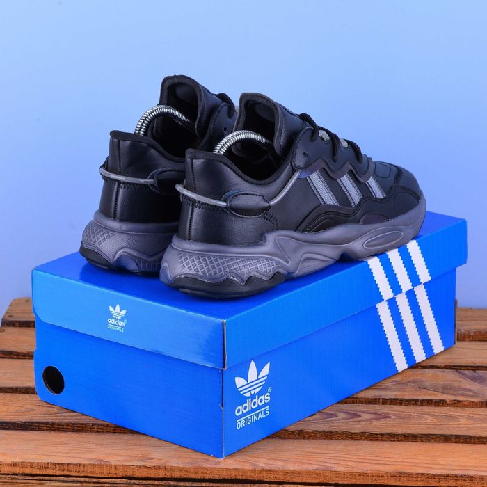 (2266) Кросівки Adidas Ozweego чорні з сірим (41-45) адідас
