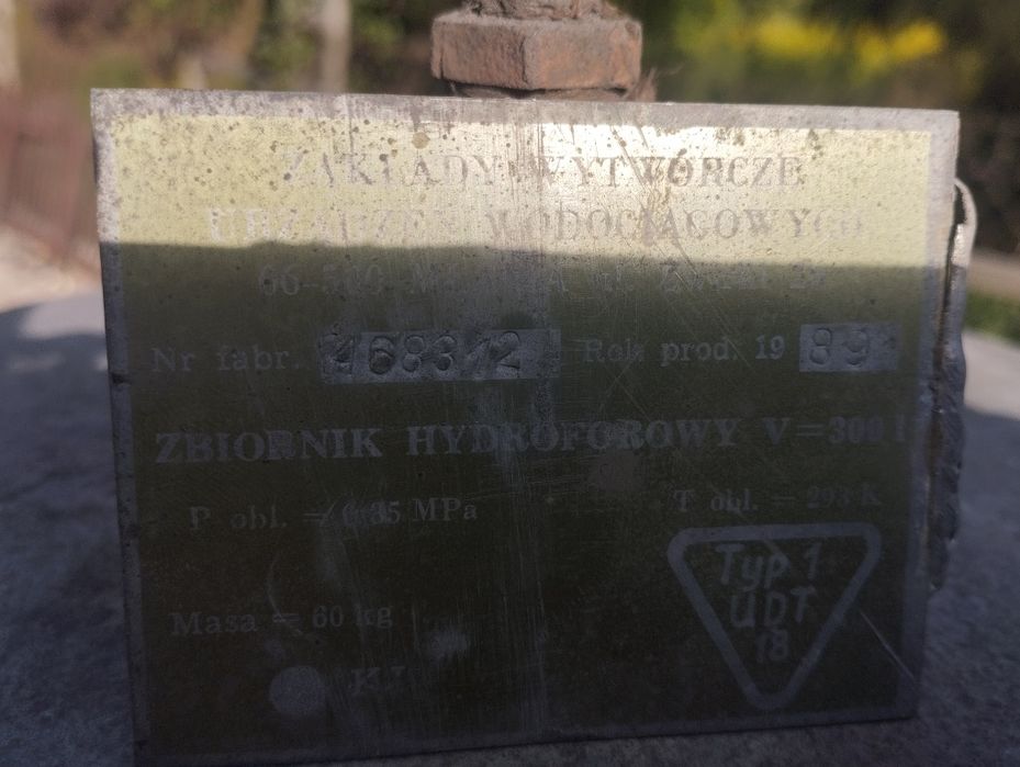 Hydrofor z demontażu