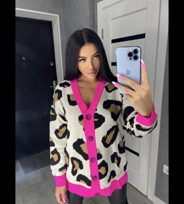 Кардиган на пуговичках, кардиган лео