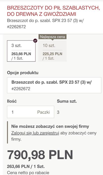 Brzeszczoty Hilti × 3 Wood Metal ULTIMATE SPX