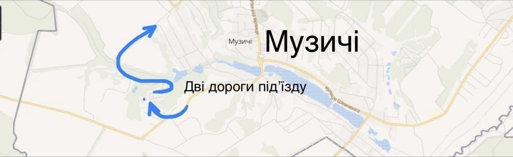 Продаж Музичі  двох суміжних ділянок 12 соток з будинкаии Садовий кооператив с. Музичі Власник