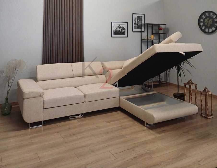 Narożnik ARTEON POD WYMIAR Rogówka do salonu, funkcja spania +GRATIS
