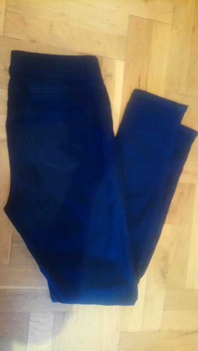 Granatowe spodnie legginsy, rurki S
