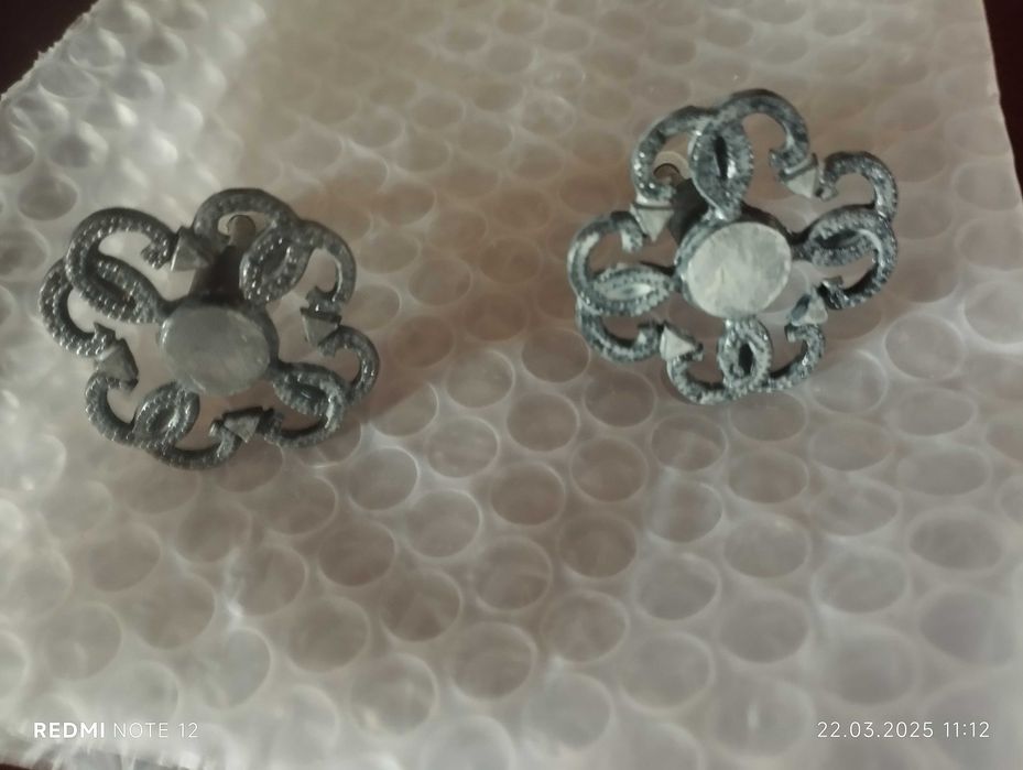 Меблева  ручка двірна  винтаж СССР ажурна метал лот 2 шт