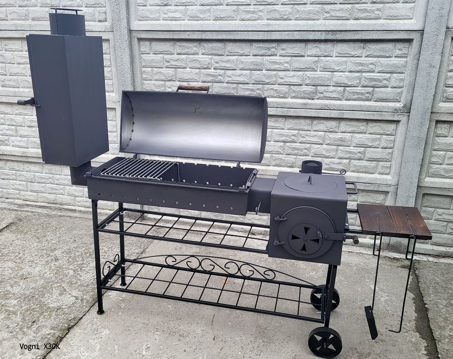 • 5мм + Двойное усиление • Мангал 4в1 с Коптильней и Печкой под Казан