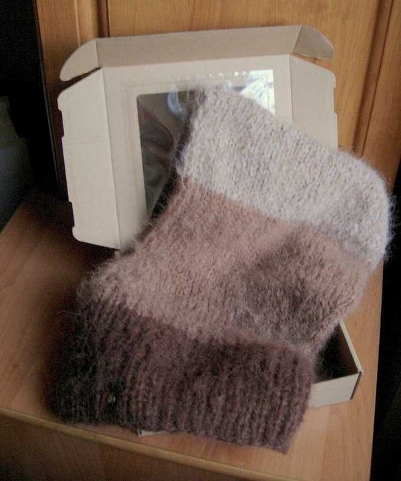 fluffy kaptur balaclava w brązach alpaka długi włos