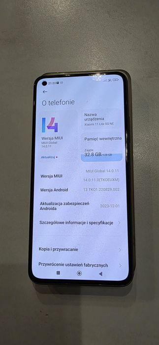 Xiaomi 11 lite 5g 128 gb używany