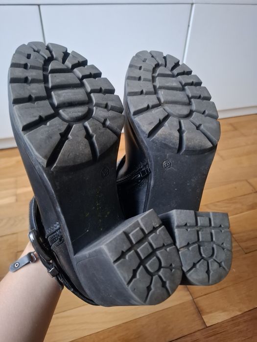 Botki motocyklowe kowbojki na obcasie