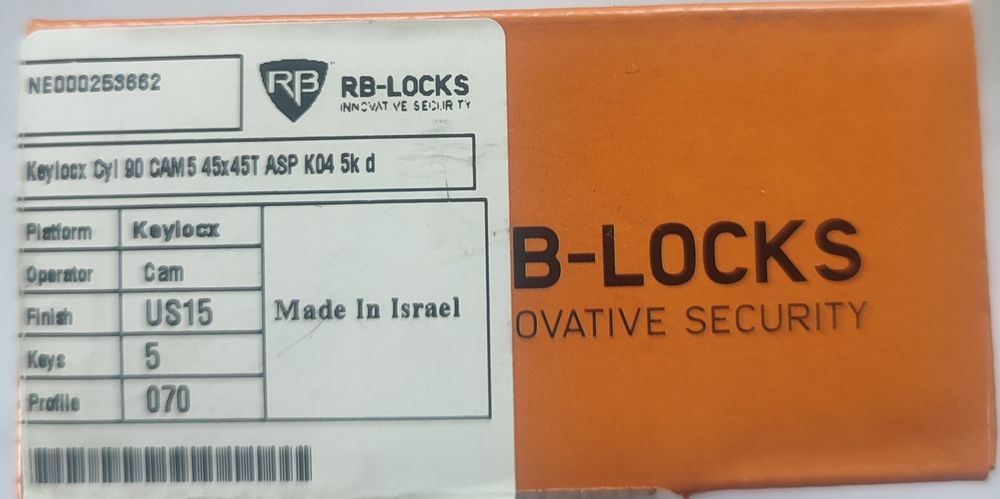 RB-LOCKS ASP 80(35x45)ключ/тумблер нікель (Ізраїль)