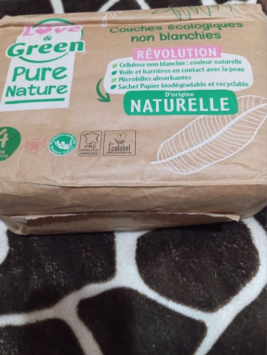 Памперси Love & Green Pure Nature (розмір 4, 7–18 кг)