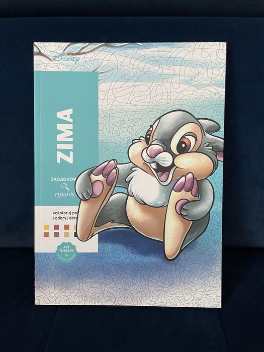 ZIMA Disney tom kolorowanek po numerach  Art Therapy