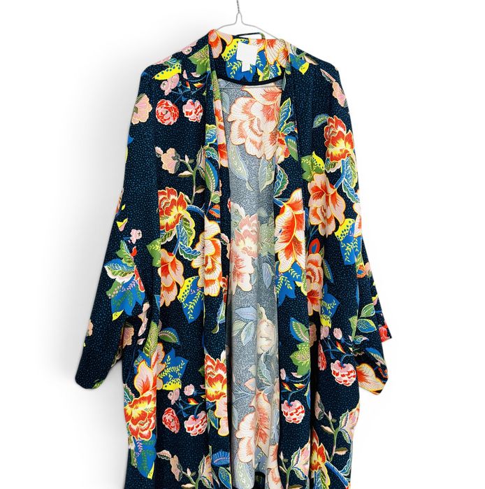 Narzutka Kimono Kwiaty Boho XL