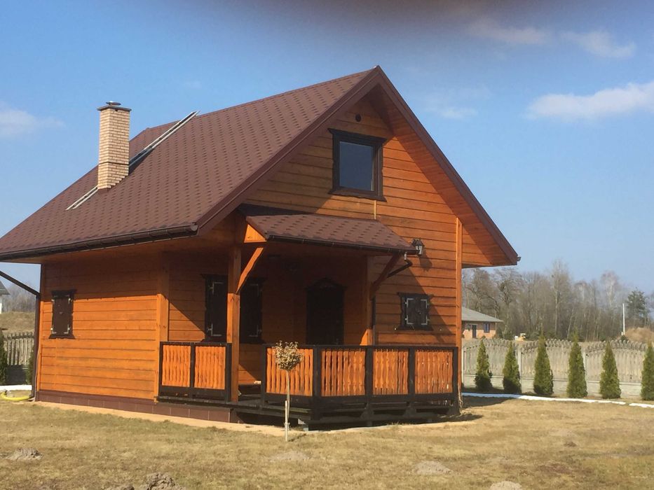 Dom domek 70m2 drewniany letniskowy szkieletowy z bala ocieplony