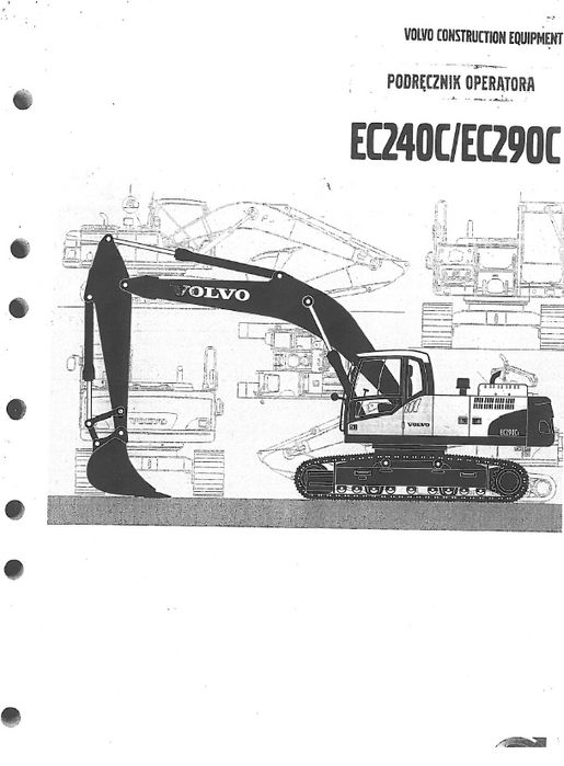 VOLVO EC 240,290 C – DTR instrukcja obsługi