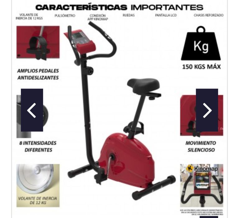Bicicleta ergométrica - 8 níveis de intensidade  / comexao  APP
