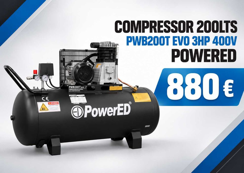 COMPRESSOR 200LTS PWB200T EVO 3HP 400V POWERED LL29