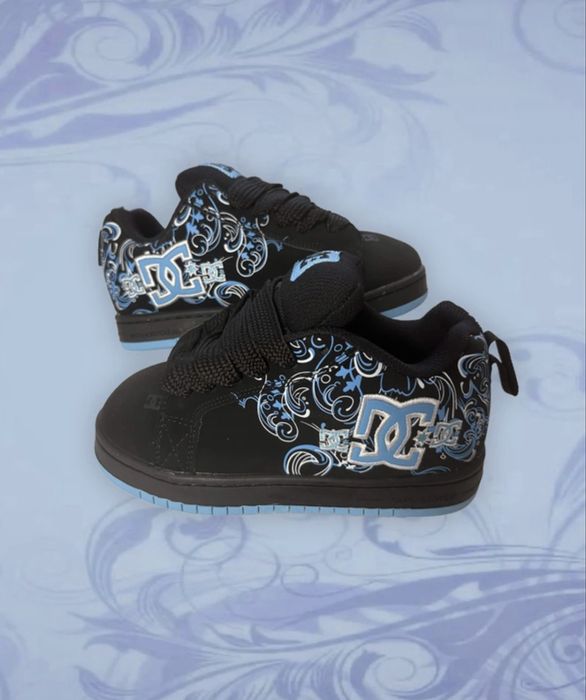 Buty DC SHOES graffik court pixie niebiesko-czarne bardzo dobry stan rozmiar 38