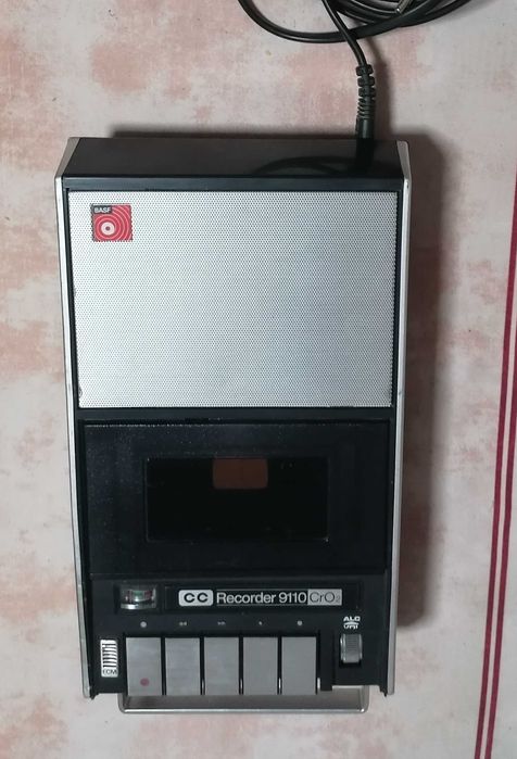 Vintage BASF Cassette Tape Recorder Model CC 9101 CRO2, Year 197364297554390019121