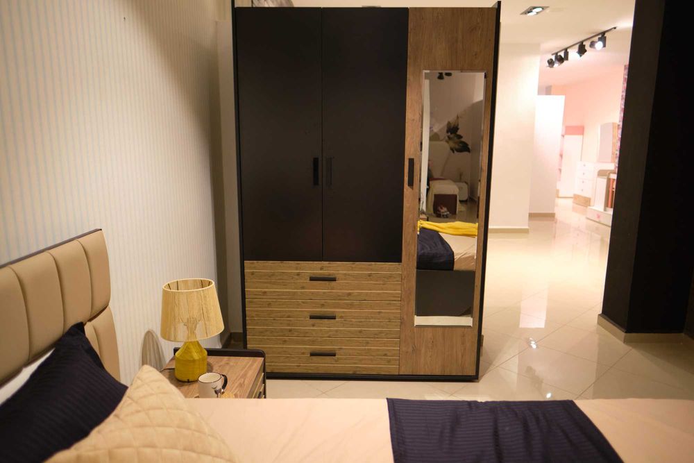 Conjunto Quarto Completo Solteiro Novo | Cama Roupeiro Cómoda Mesa