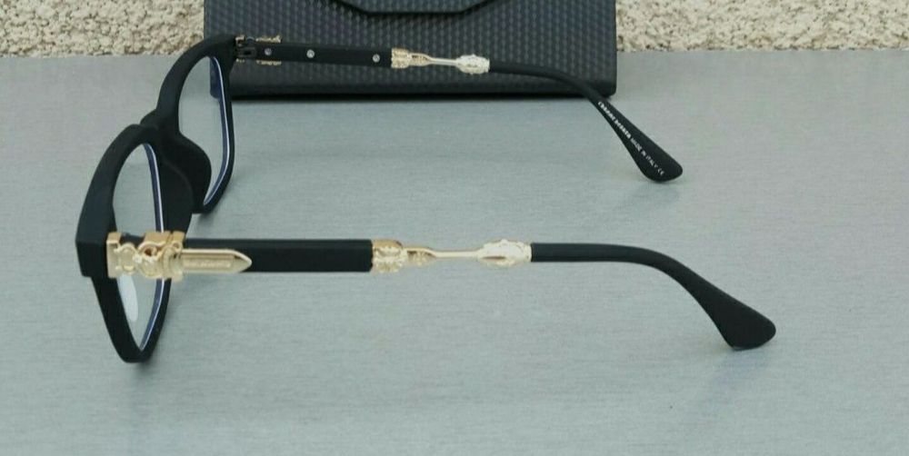 Chrome Hearts очки мужские имиджевые оправа для очков черная зол лого