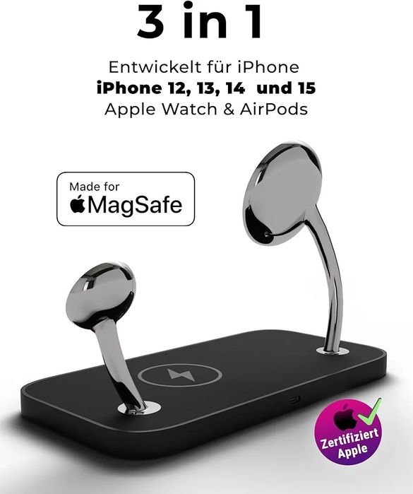 X-MAG PRO: Беспроводное зарядное устройство 3-в-1   Apple MagSafe