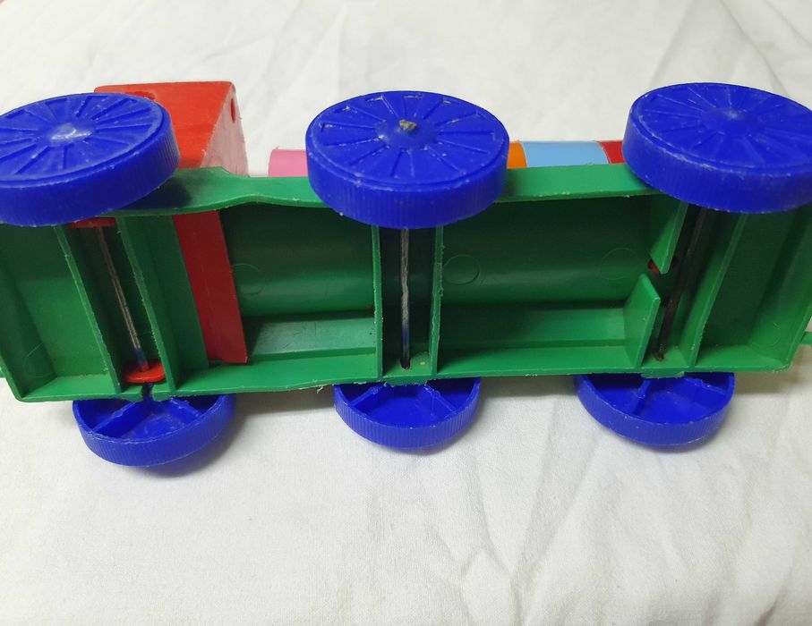 1960 Comboio Nursery Toy, Merit Safe Play, Brinquedo de Berçário RARO!