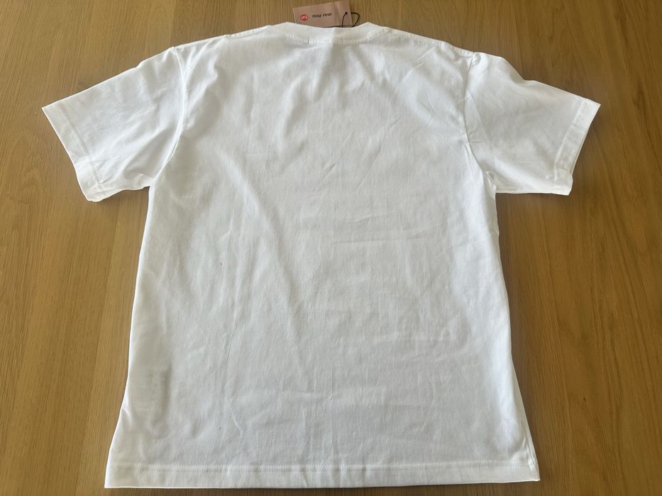 T-Shirt koszulka  Miu Miu bialy- rozm.S/M