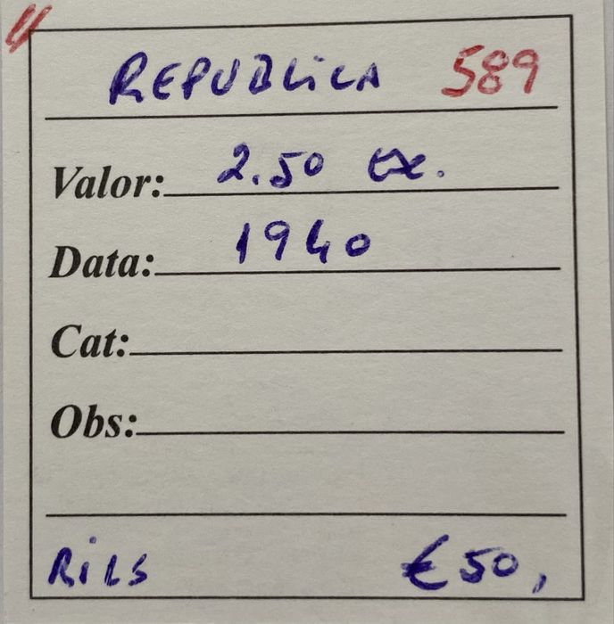Moeda  589 - 2$50 Centavos 1940