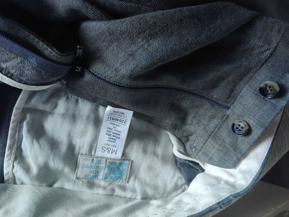 Джинсы (chino лён Marks&Spencer United Kingdom w38 grey.