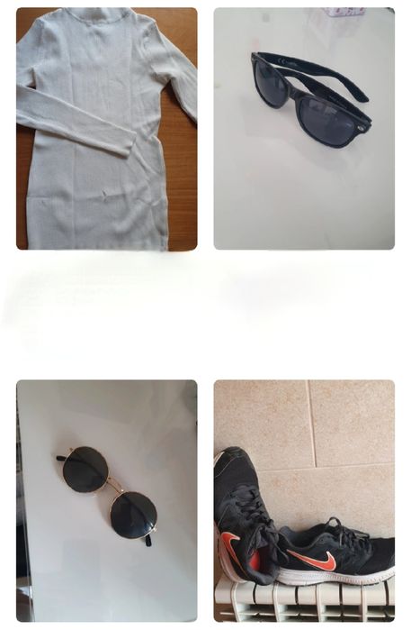 Lote de roupas, sapatos e malas