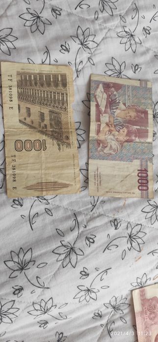 1000 лир Италия 1990 года