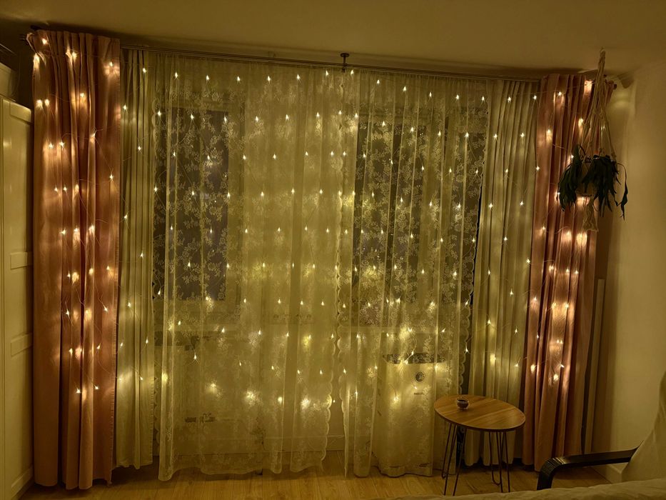 kurtyna 200 led światełka girlandy 3x2m