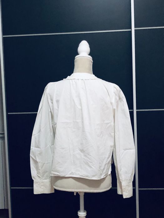 Blusa branca  com folhinhos Zara