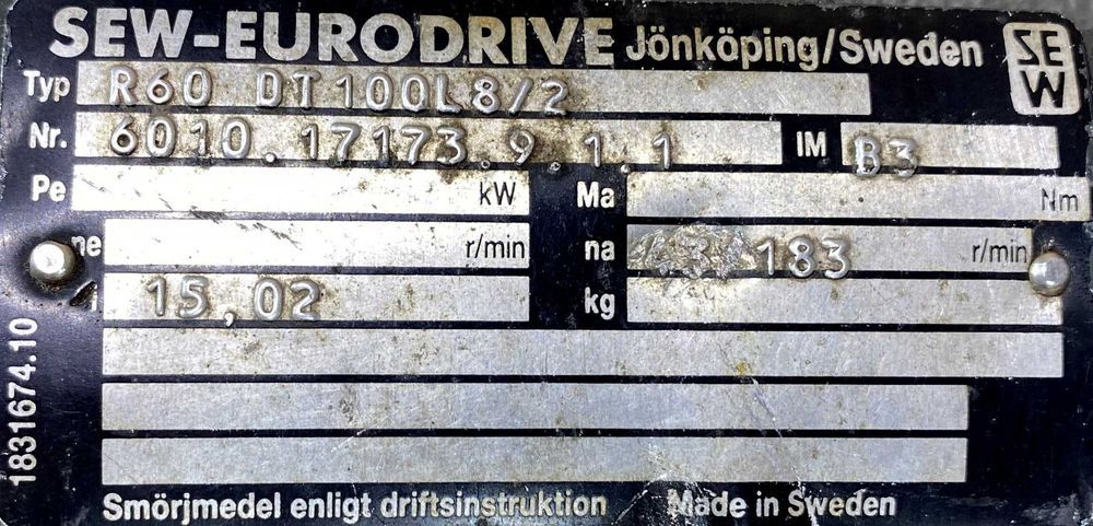 motoreduktor / przekładnia 2,4kW 183obr. SEW