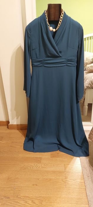 Vestido azul de cerimónia