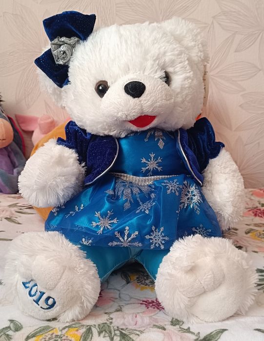 Белый мишка Dan Dee, США, 50 см (Snowflake Teddy), игрушка, коллекционный, новогодний, подарок, декор, новое