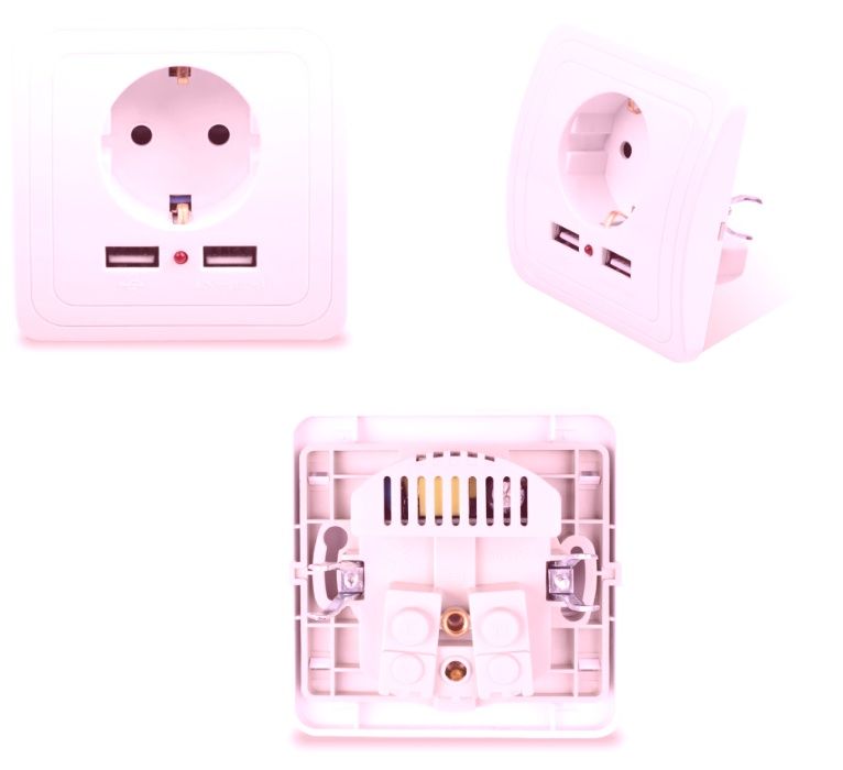 Tomada de Parede com 2 USB