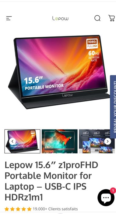 Cavo Alimentazione USB-C Per Monitor Portatile Lepow: Compatibile Con Z1, Z1 Pro, Z1 Gamut, Lite H1. Lunghezza 1,5m, Ricarica Rapida E Dati. - 6
