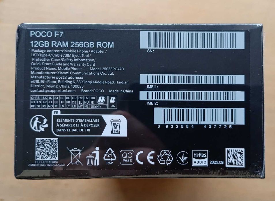 POCO F7 12/256 black