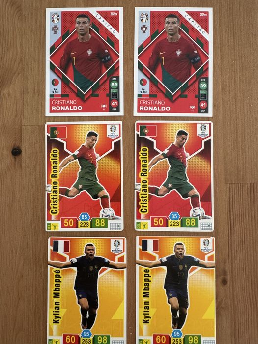 Cartas euro 2024 Cristiano Ronaldo/ kylian Mbappé