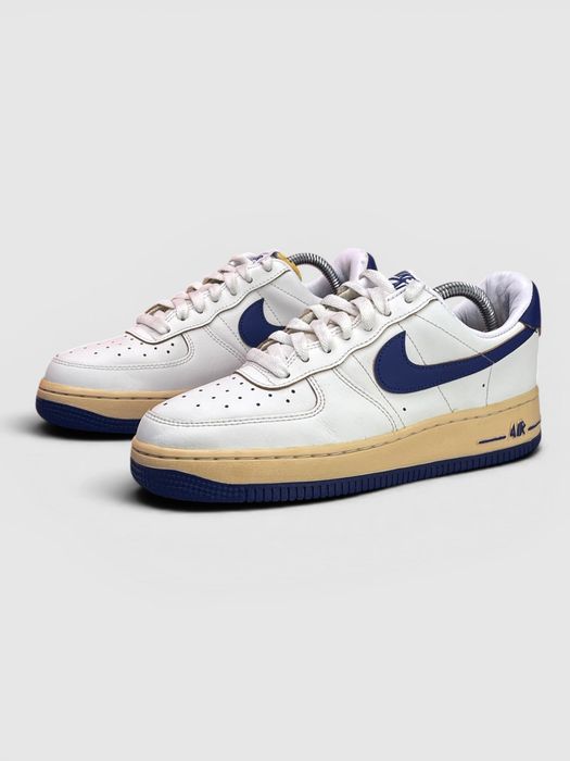 Buty Sportowe Nike Air Force 1 Low Kremowy Granatowy Rozmiar 38